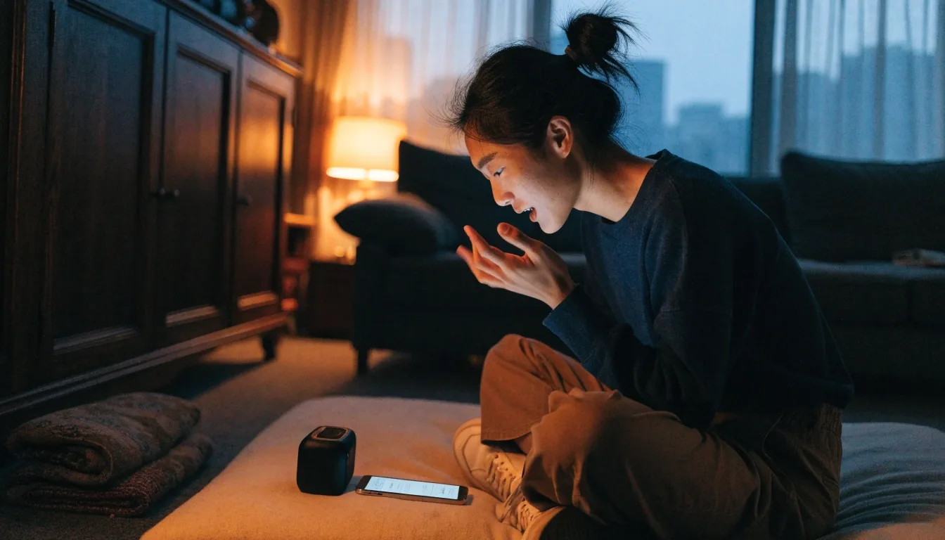 늦은 저녁, 학습을 마친 뒤 잠시 비워둔 책상 자리